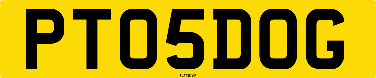 PT 05 DOG Number Plate
