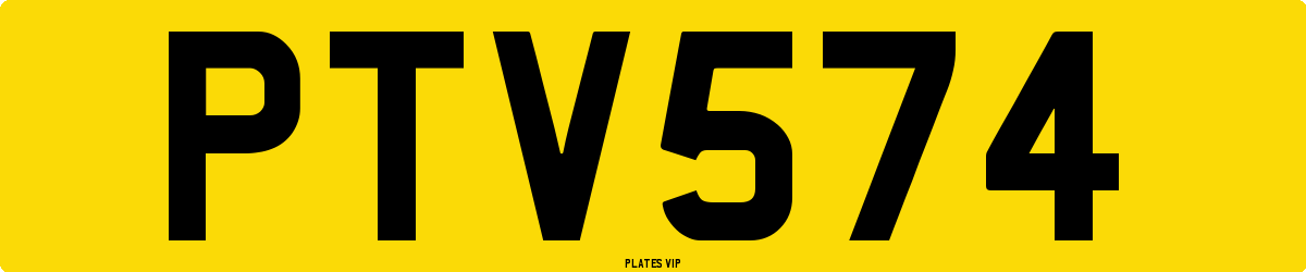 PTV574 Number Plate