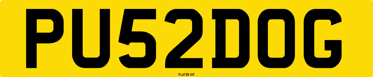 PU 52 DOG Number Plate
