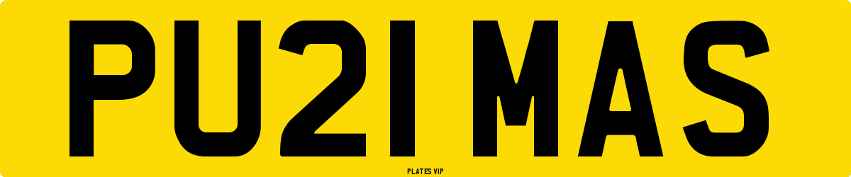 PU21 MAS Number Plate