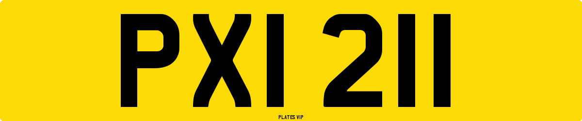 PXI 211 Number Plate