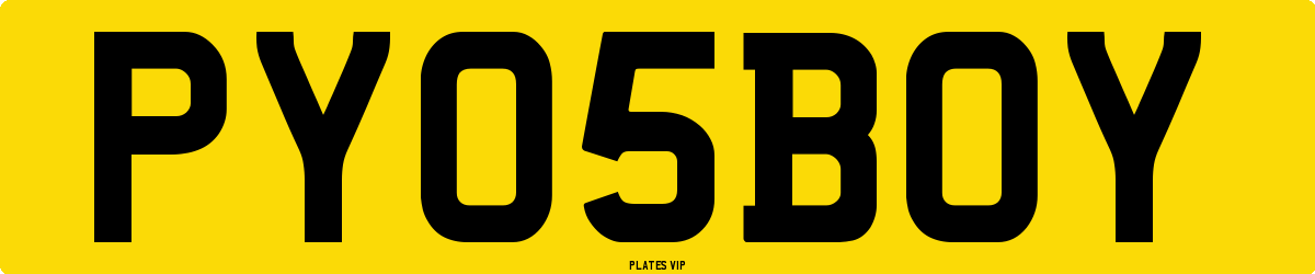 PY 05 BOY Number Plate