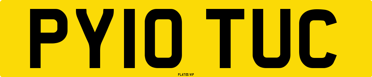 PY10 TUC Number Plate