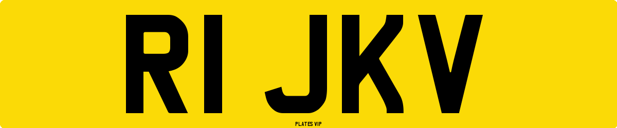 R1 JKV Number Plate