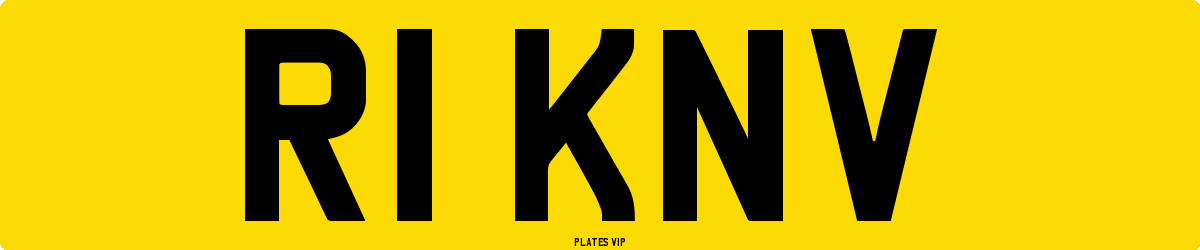 R1 KNV Number Plate