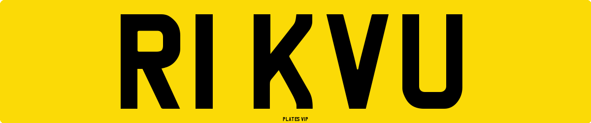 R1 KVU Number Plate