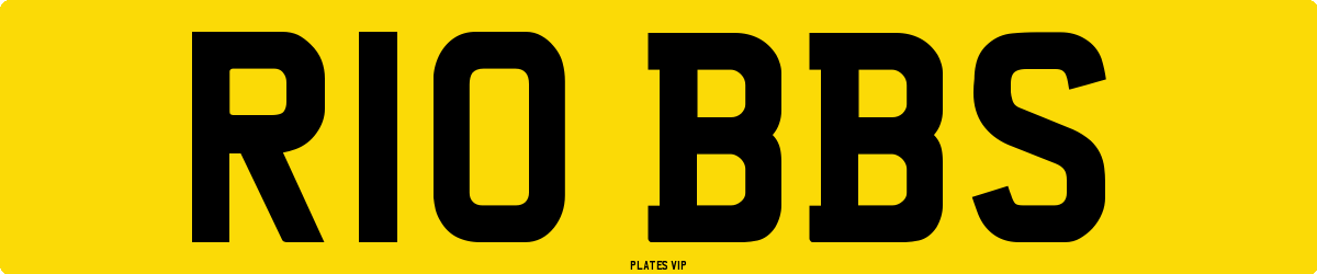 R10 BBS Number Plate