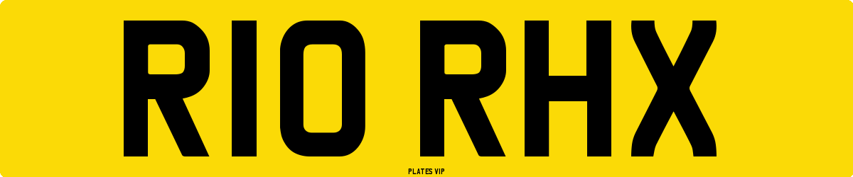 R10 RHX Number Plate