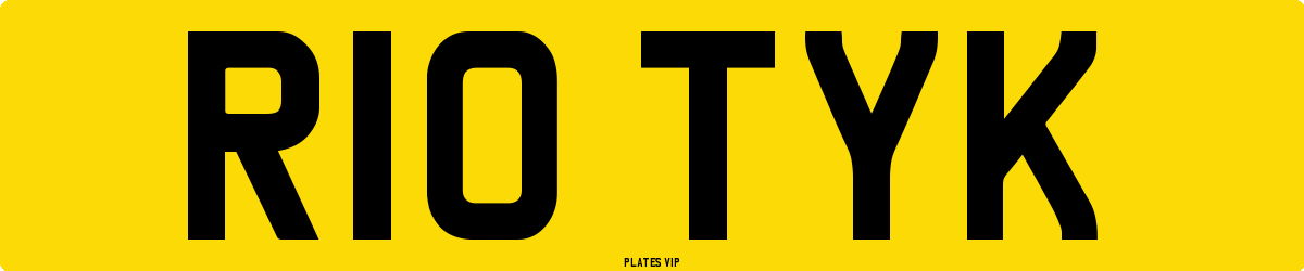 R10 TYK Number Plate