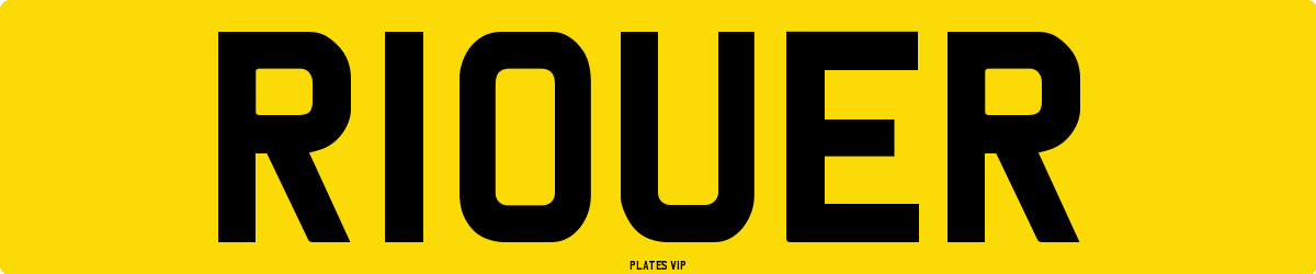 R10UER Number Plate