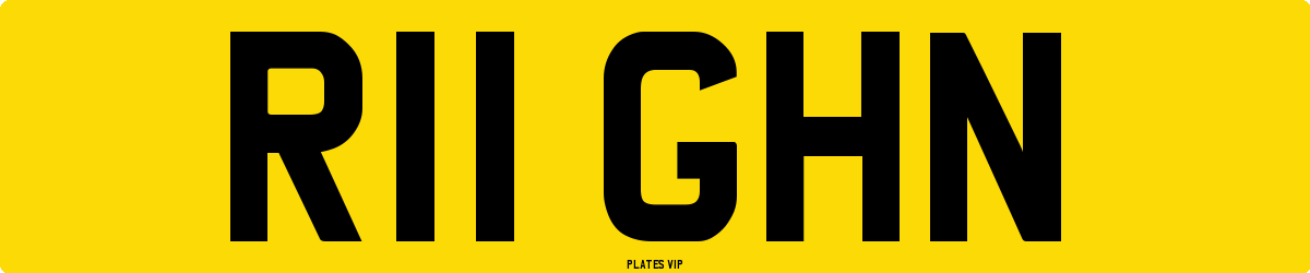 R11 GHN Number Plate