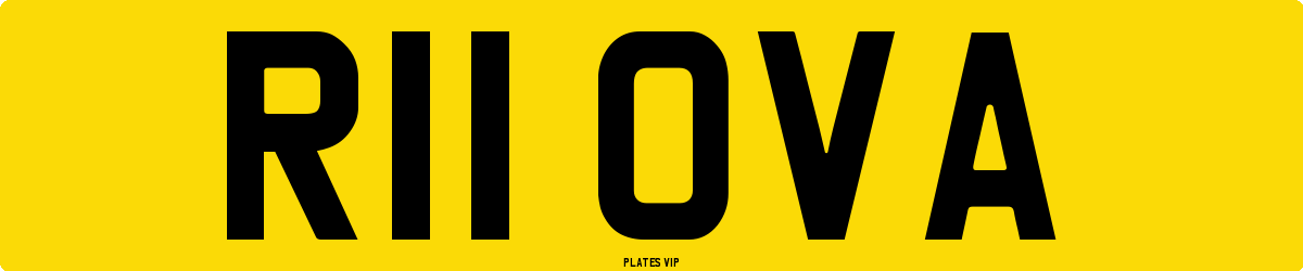 R11 OVA Number Plate
