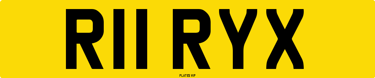 R11 RYX Number Plate