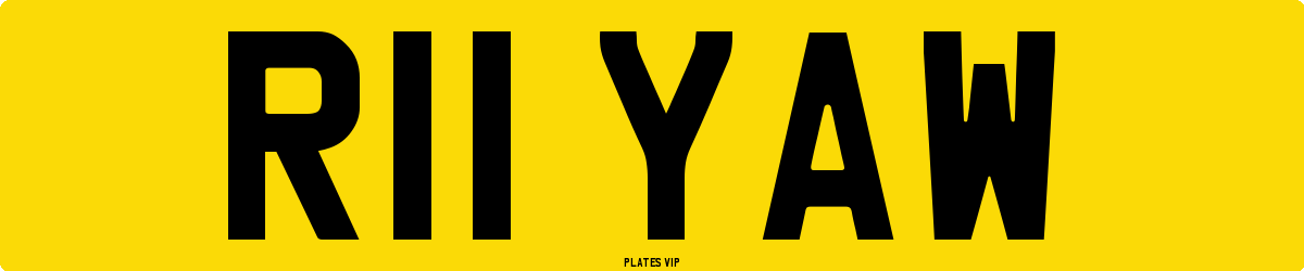 R11 YAW Number Plate