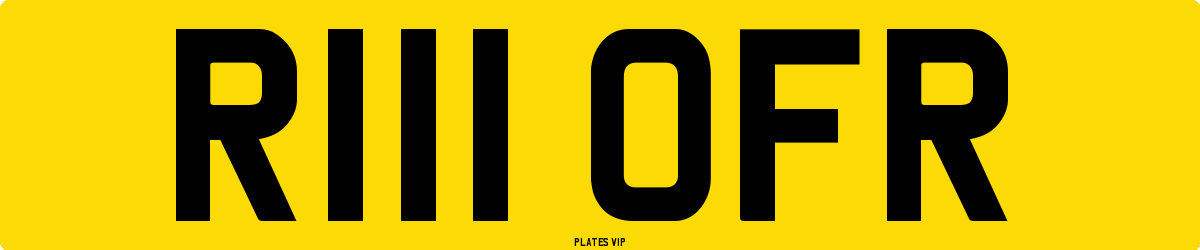 R111 OFR Number Plate