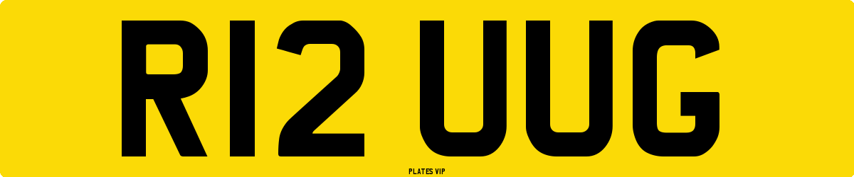 R12 UUG Number Plate