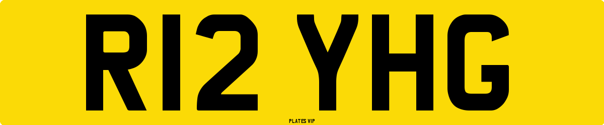 R12 YHG Number Plate