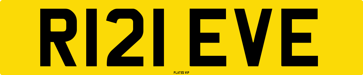 R121 EVE Number Plate