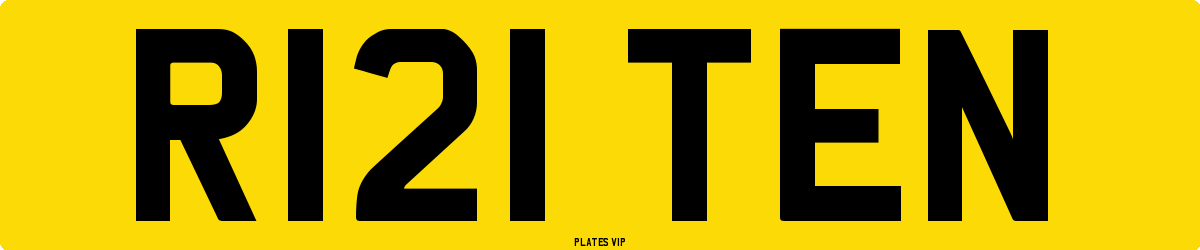 R121 TEN Number Plate