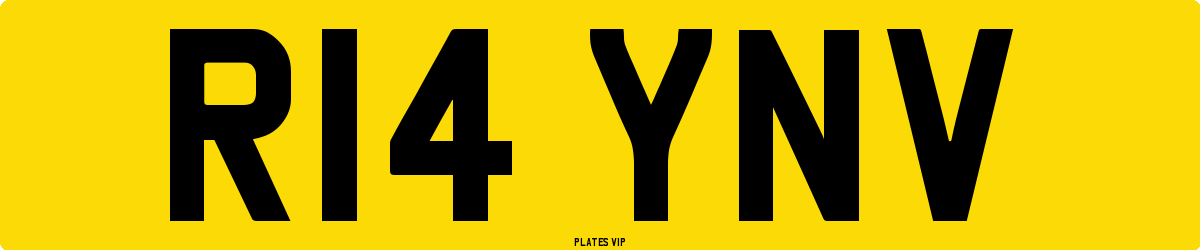 R14 YNV Number Plate
