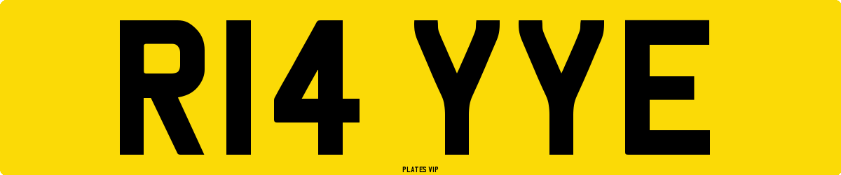 R14 YYE Number Plate
