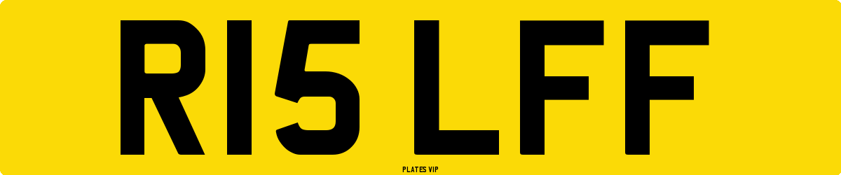 R15 LFF Number Plate