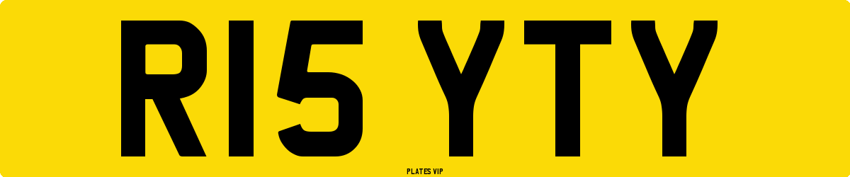 R15 YTY Number Plate