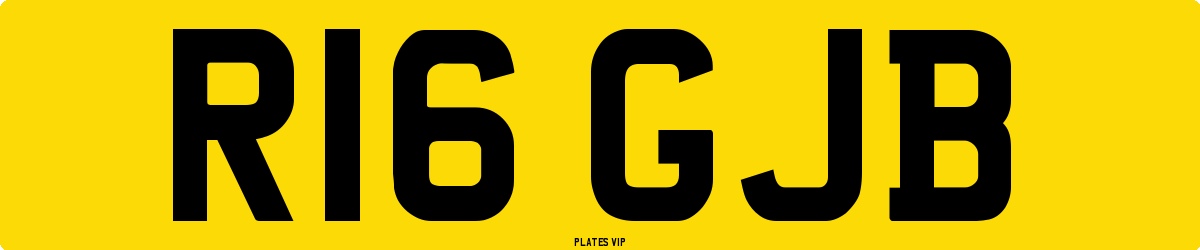 R16 GJB Number Plate
