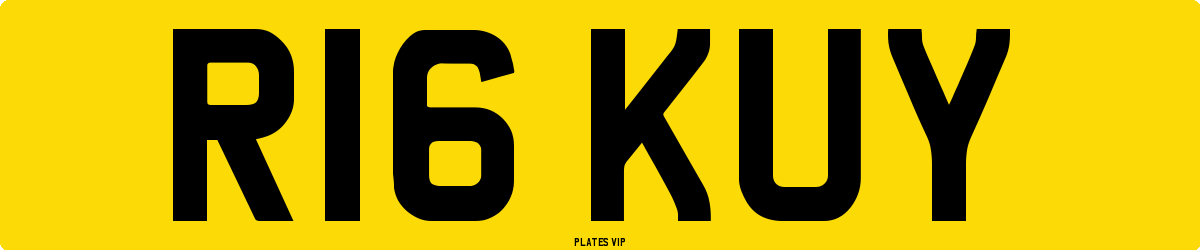 R16 KUY Number Plate