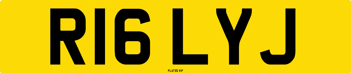 R16 LYJ Number Plate