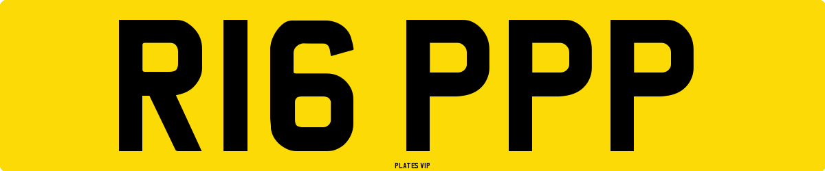 R16 PPP Number Plate