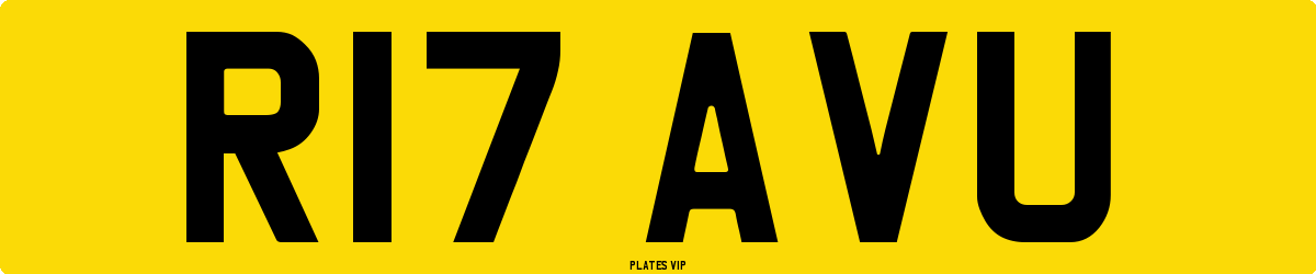 R17 AVU Number Plate