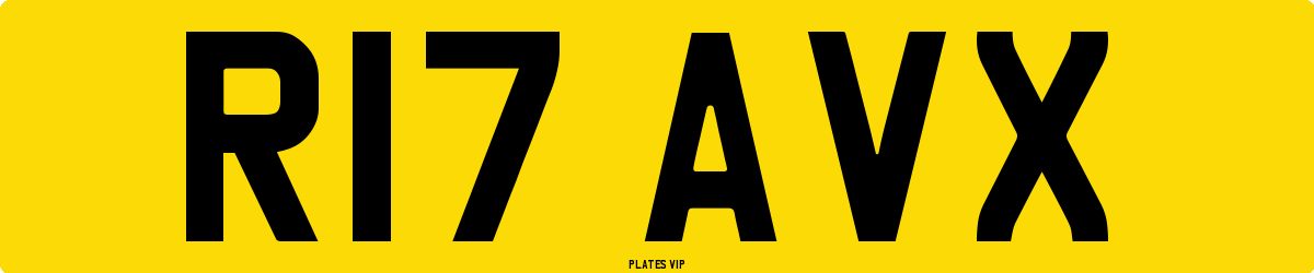 R17 AVX Number Plate