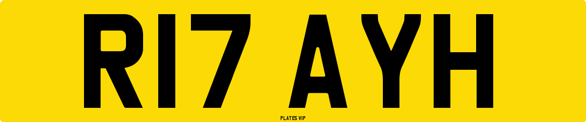 R17 AYH Number Plate