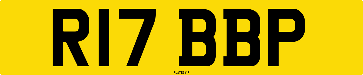 R17 BBP Number Plate