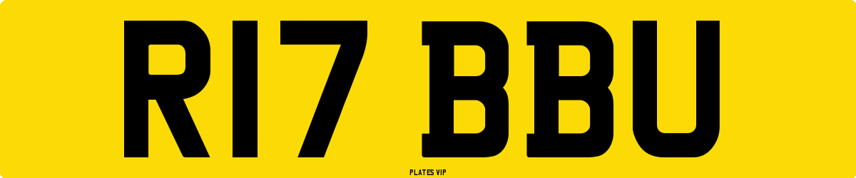 R17 BBU Number Plate