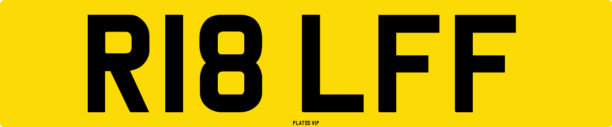 R18 LFF Number Plate