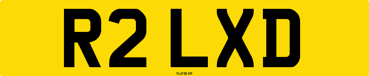 R2 LXD Number Plate