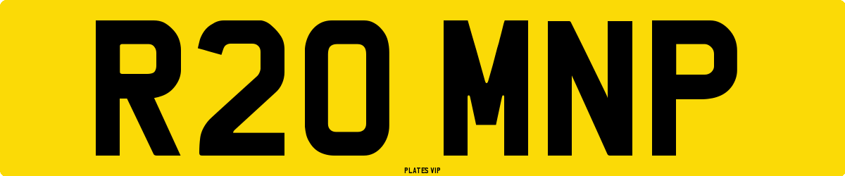 R20 MNP Number Plate