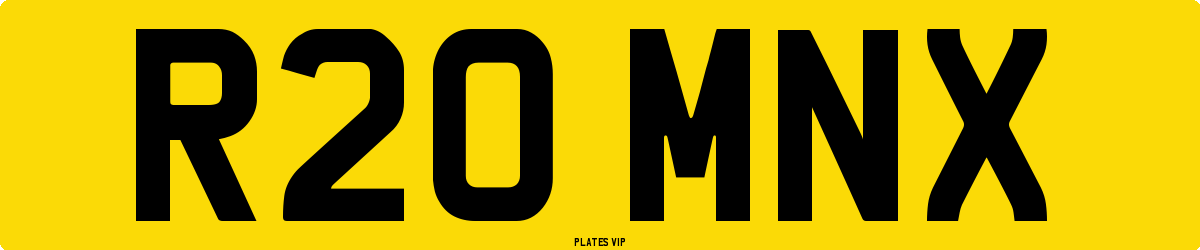 R20 MNX Number Plate