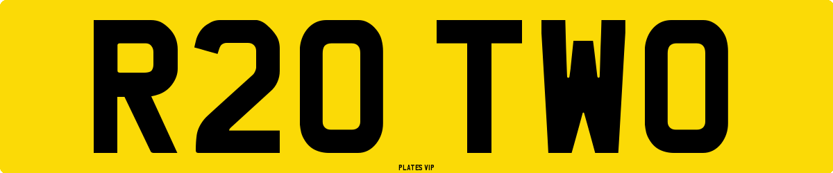 R20 TWO Number Plate