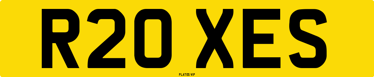 R20 XES Number Plate