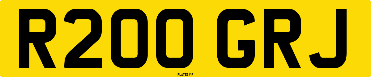 R200 GRJ Number Plate