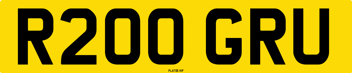 R200 GRU Number Plate