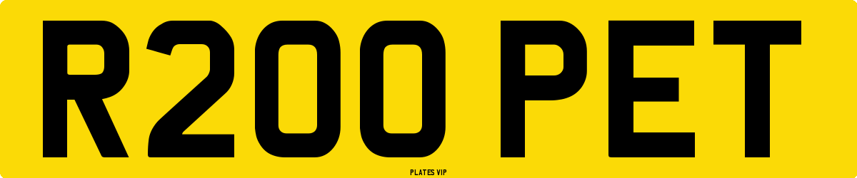 R200 PET Number Plate