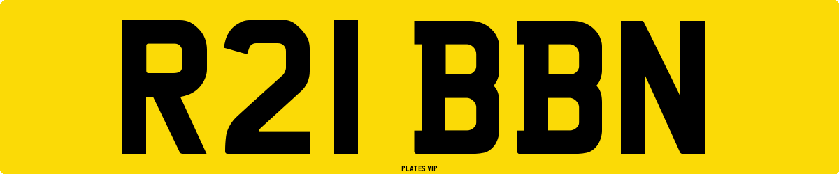 R21 BBN Number Plate