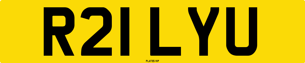 R21 LYU Number Plate