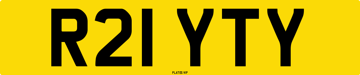 R21 YTY Number Plate