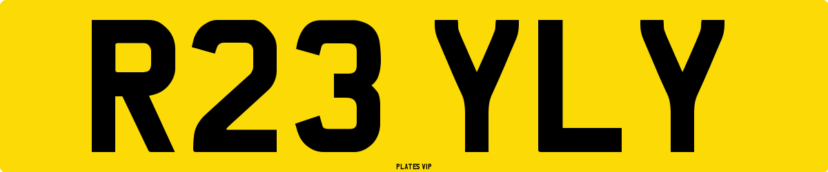 R23 YLY Number Plate