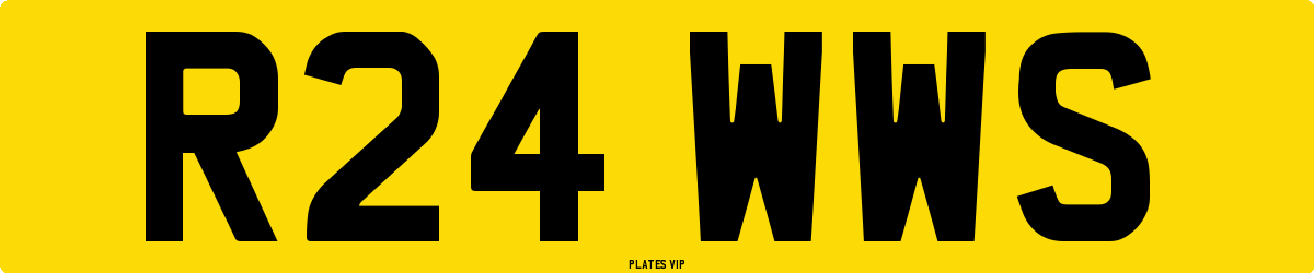 R24 WWS Number Plate
